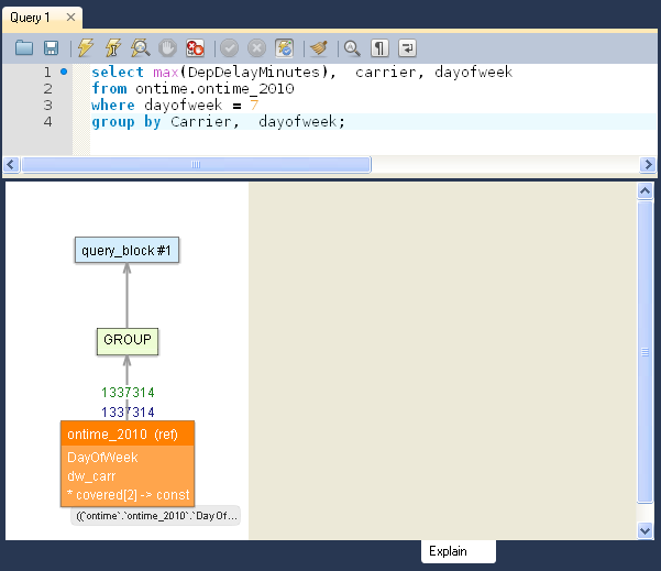 MySQL Visual Explain